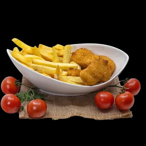 Chicken Nuggets mit Pommes